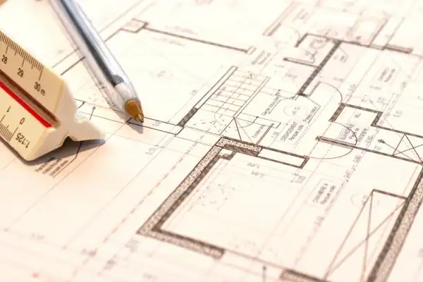 Image of architect Romsey drawings